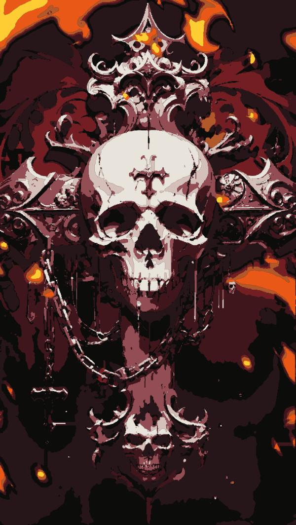 Gothic Skull Cross