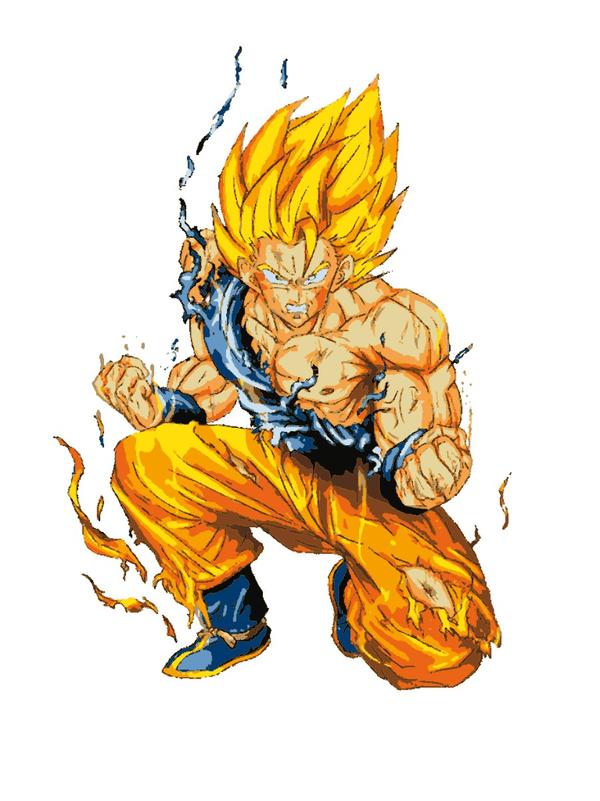 DBZ Goku SS Kneeling