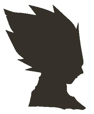 Vegeta Head Silhouette
